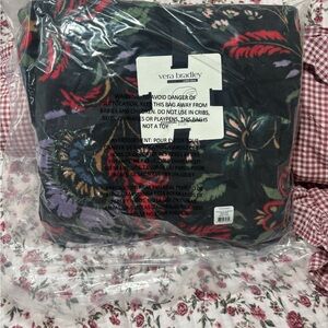 Vera Bradley Black Floral Blanket